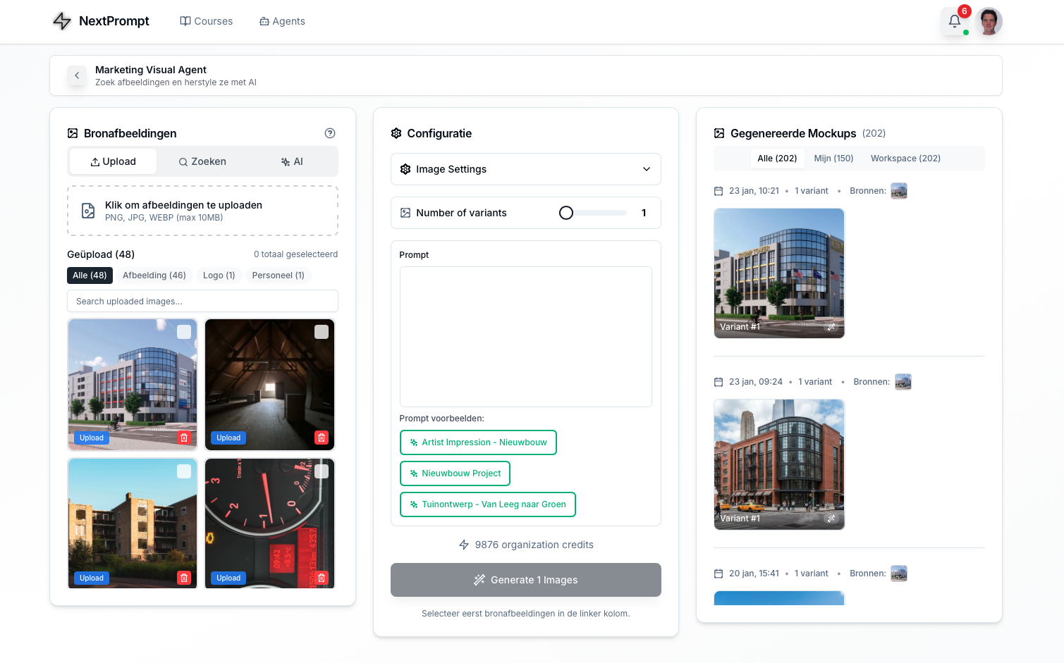 Workflow in productie