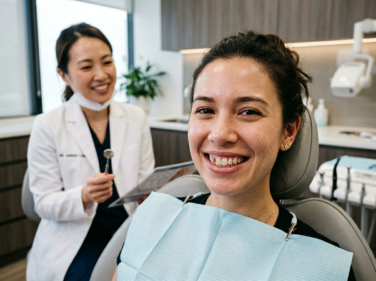 Consultation photo before the dentists preview