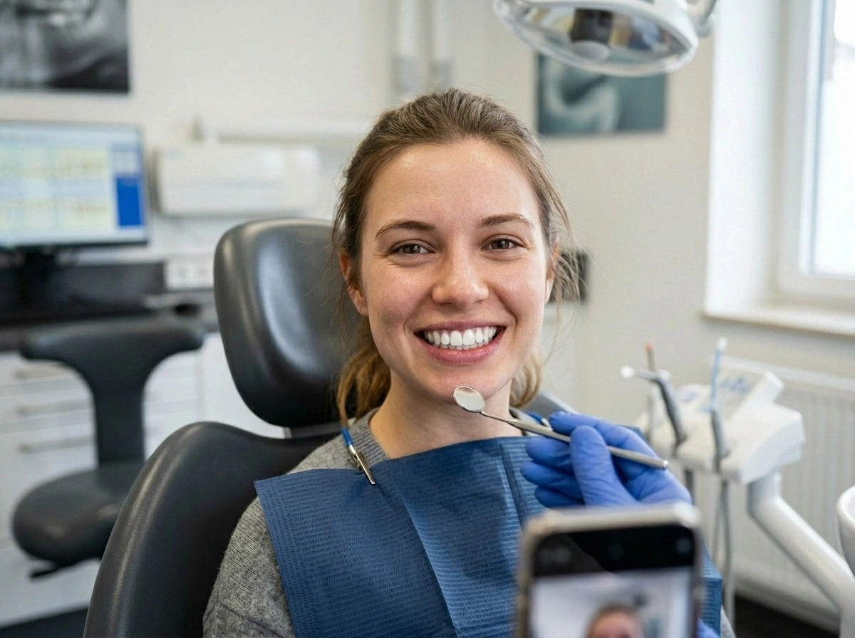 The same smile with a brighter but realistic whitening result.