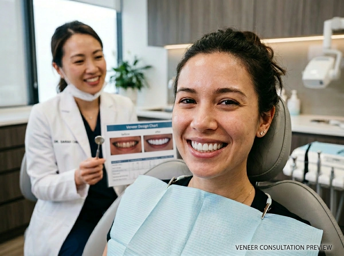 Consultation photo after the dentists preview